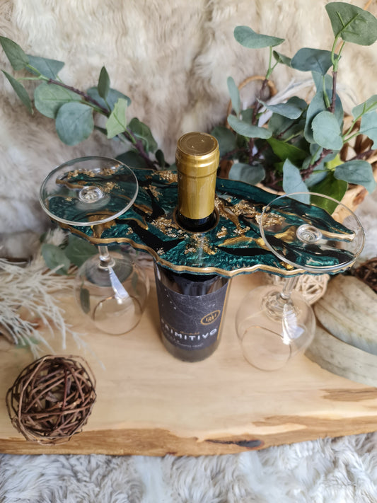 Emerald Green / Epoxy Rasin Handmade Gift Set,  2 piece