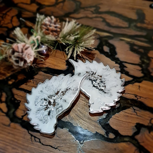 Coasters (set of 2)white and silver